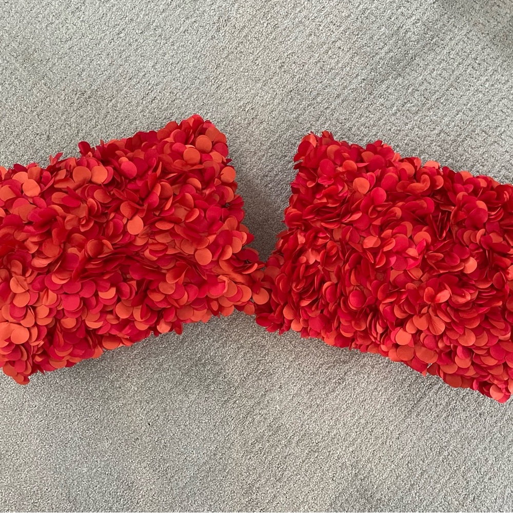 Vibrant Orange Vintage Decorative Pillows